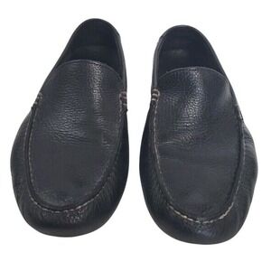 Polo Ralph Lauren Mens Terence Leather Driving Loafers Shoes Size 9 Black Preppy